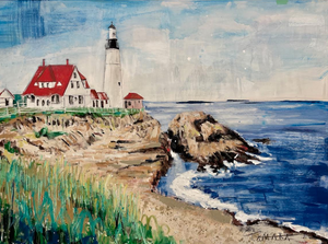 Peaceful Portland Headlight | 30" x 40"